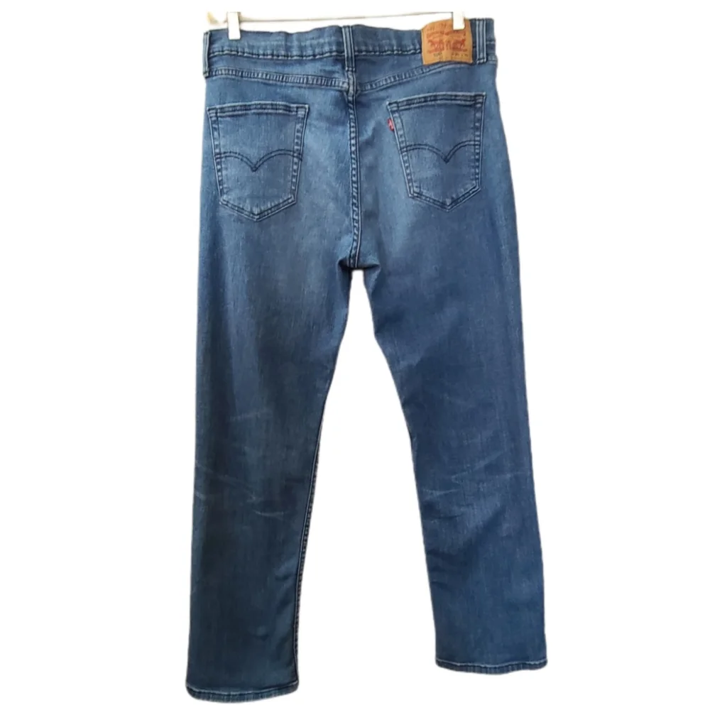 LEVI'S  MENS 514 RED TAB DISTRESSED DENIM JEANS - Picture 5 of 7